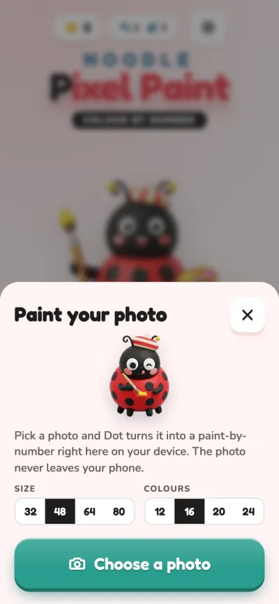 Turn your own photo into a paint-by-number